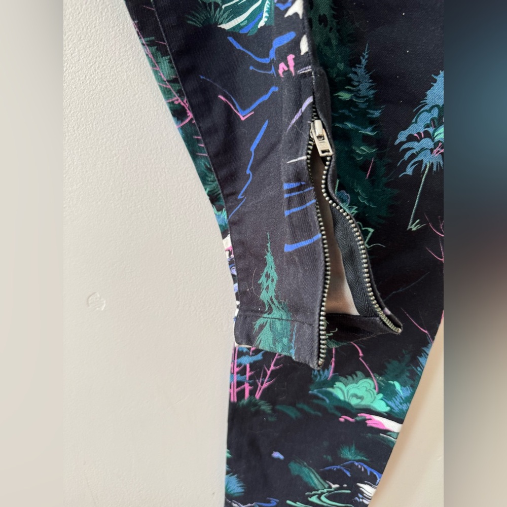 Balenciaga Black Forest Pattern skinny jeans pants size 38 - Picture 8 of 16